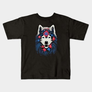 Patriotic Samoyed Kids T-Shirt